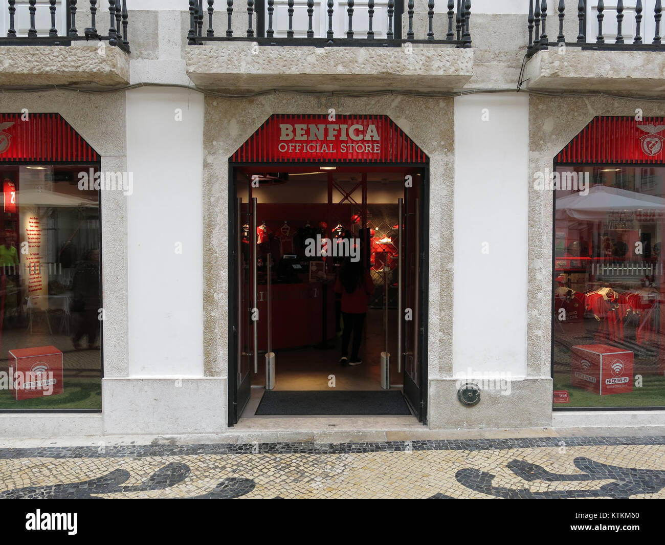 The Benfica store located on the Rua Augusta in Lisbon, an iconic ...