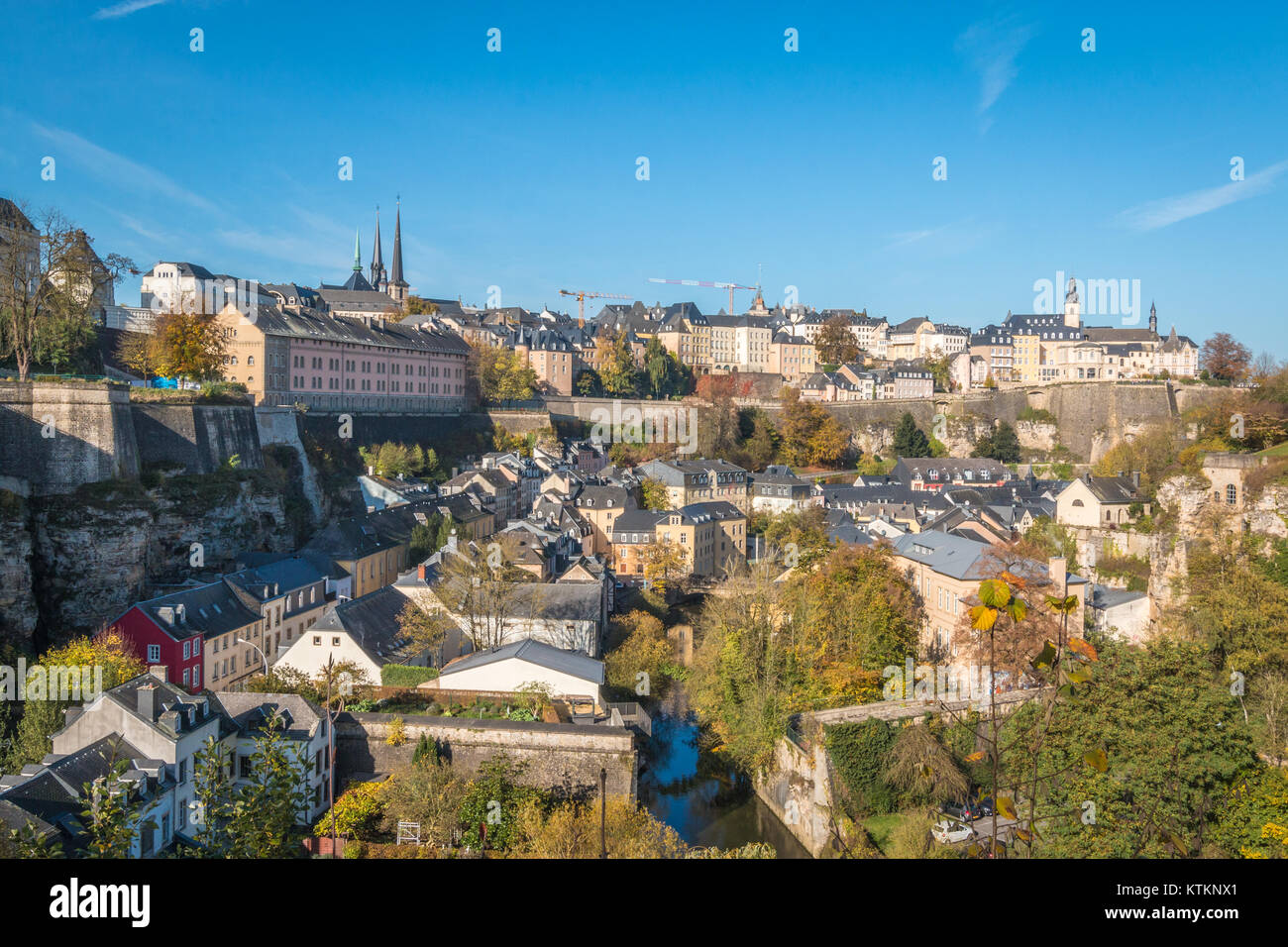 Panoramic view of Luxembourg city Stock Photo