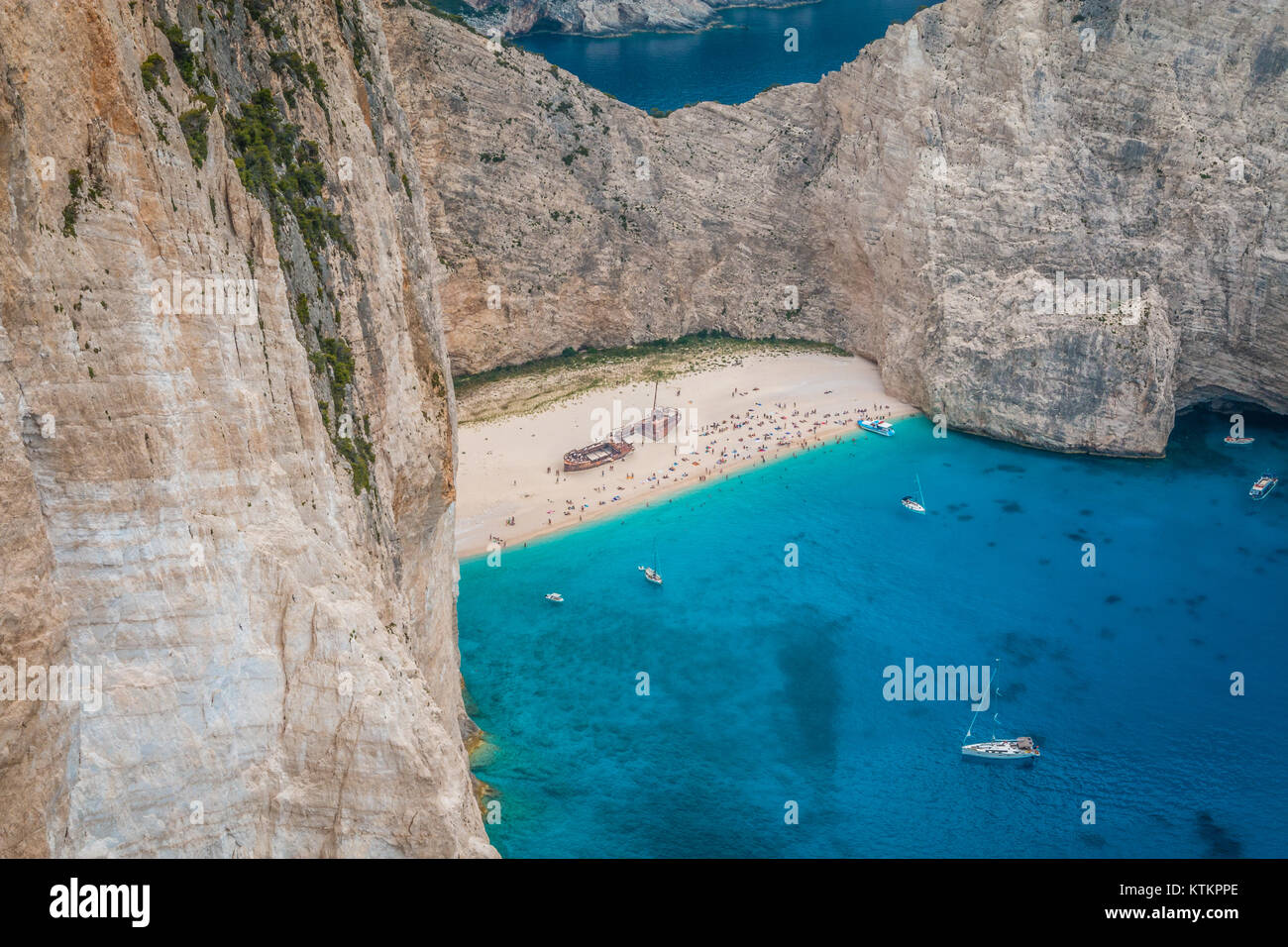 Shipwreck in Zakynthos Island Greece Stock Photo
