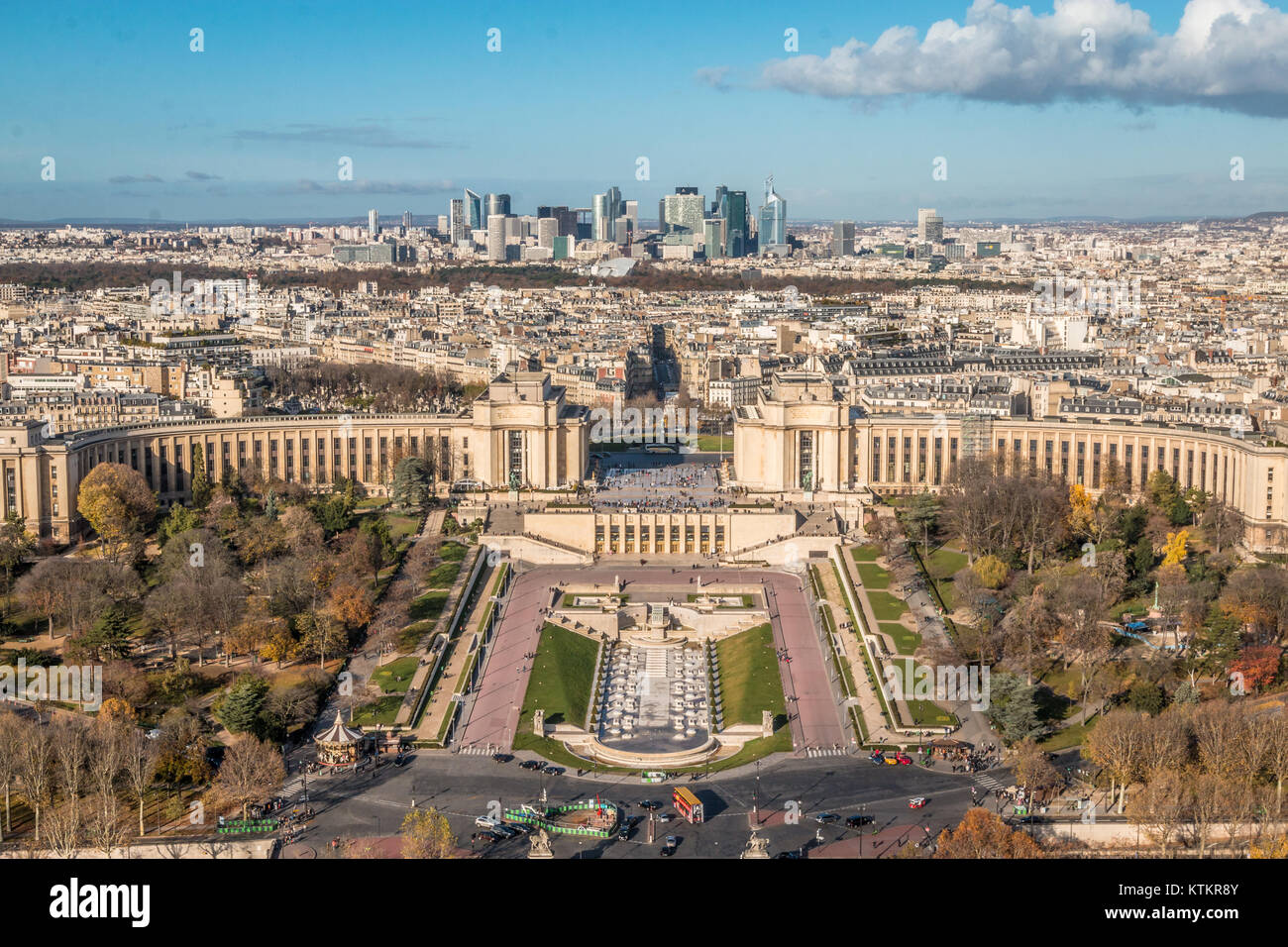 View of Trocadero in Paris Stock Photo