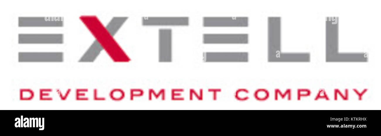 The logo of Extell Development Company, a major real estate development ...