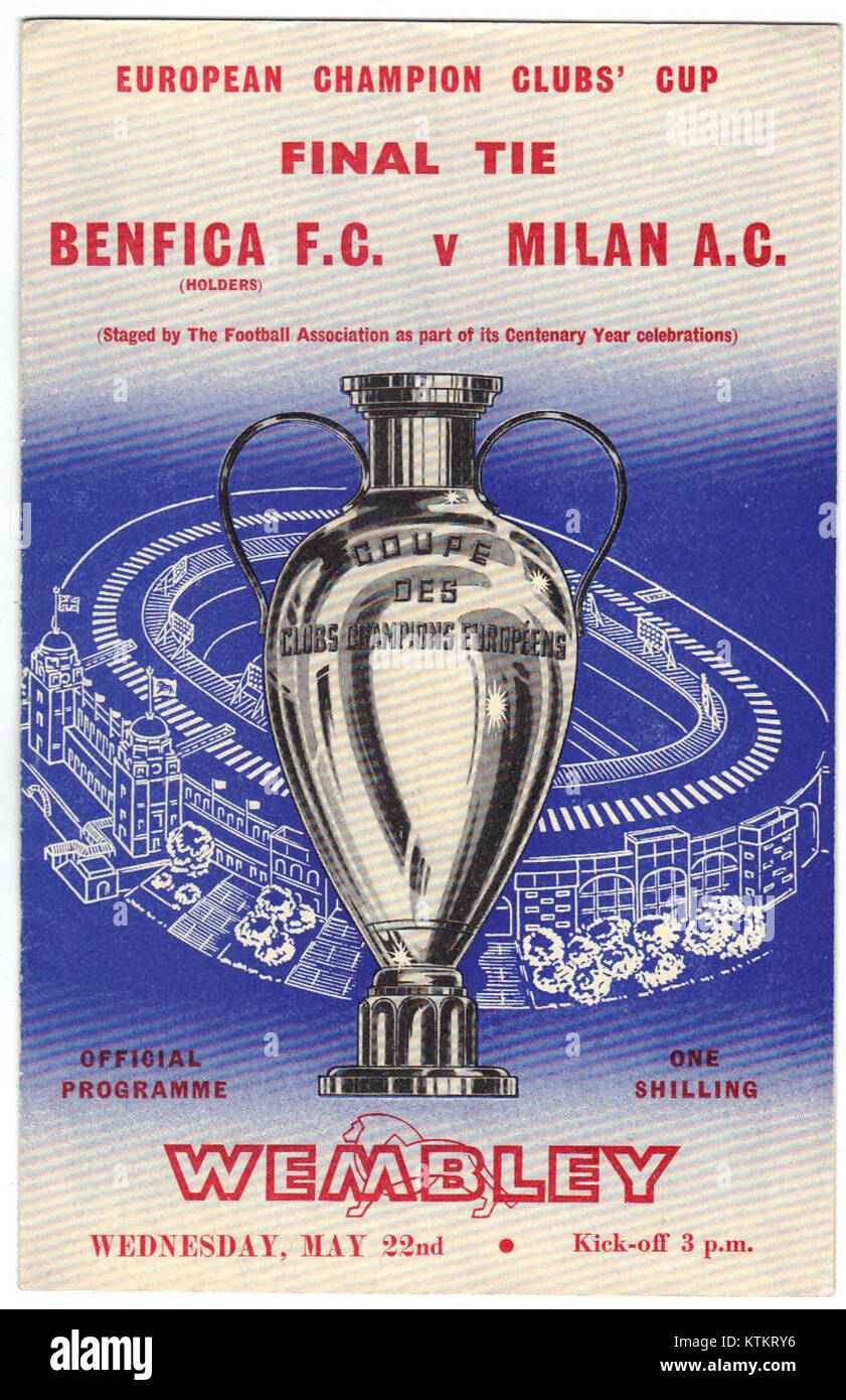 Finale 1962 63 ChampionsEuropeens Stock Photo Alamy