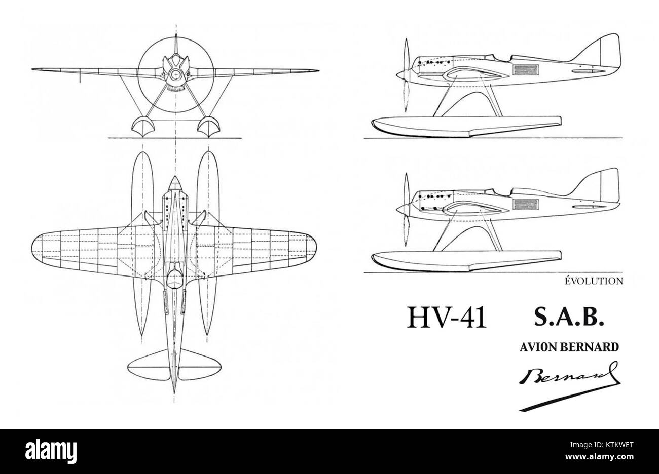 Bernard H.V.41 Plan Stock Photo Alamy