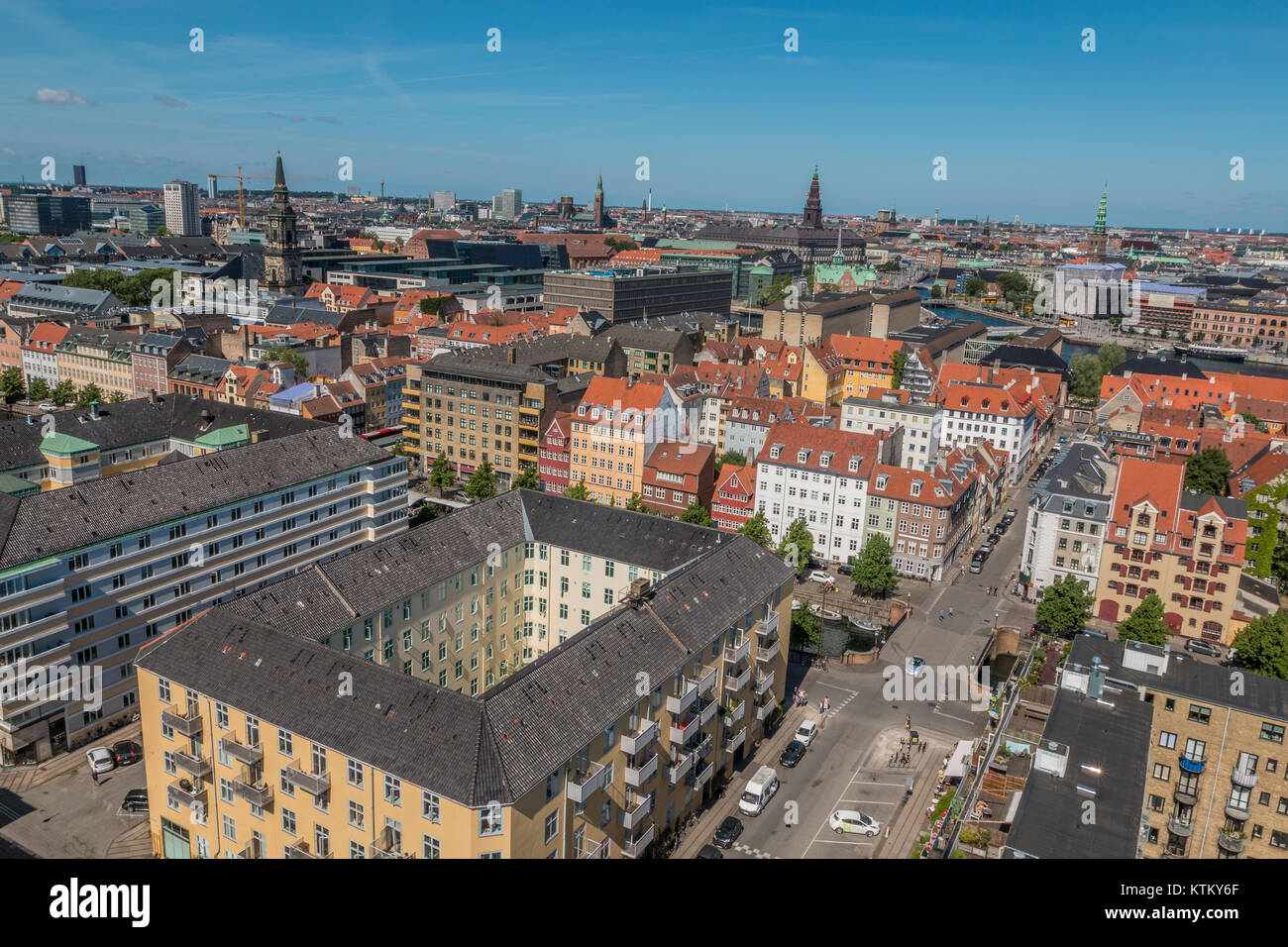 Old city of Copenhagen Denmark Stock Photo