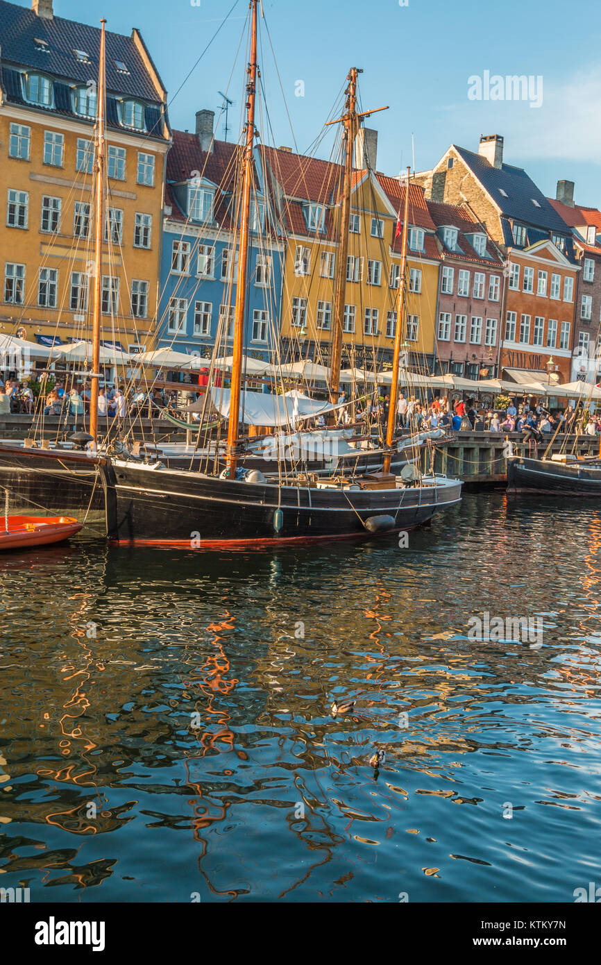 Nice sunny day in Nyhavn Copenhagen Stock Photo
