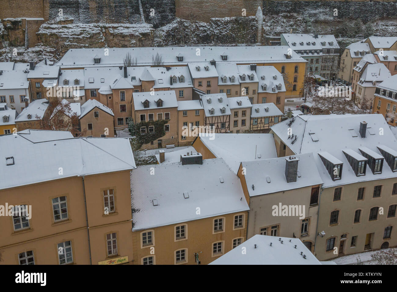 Nice view of Luxembourg winter Stock Photo