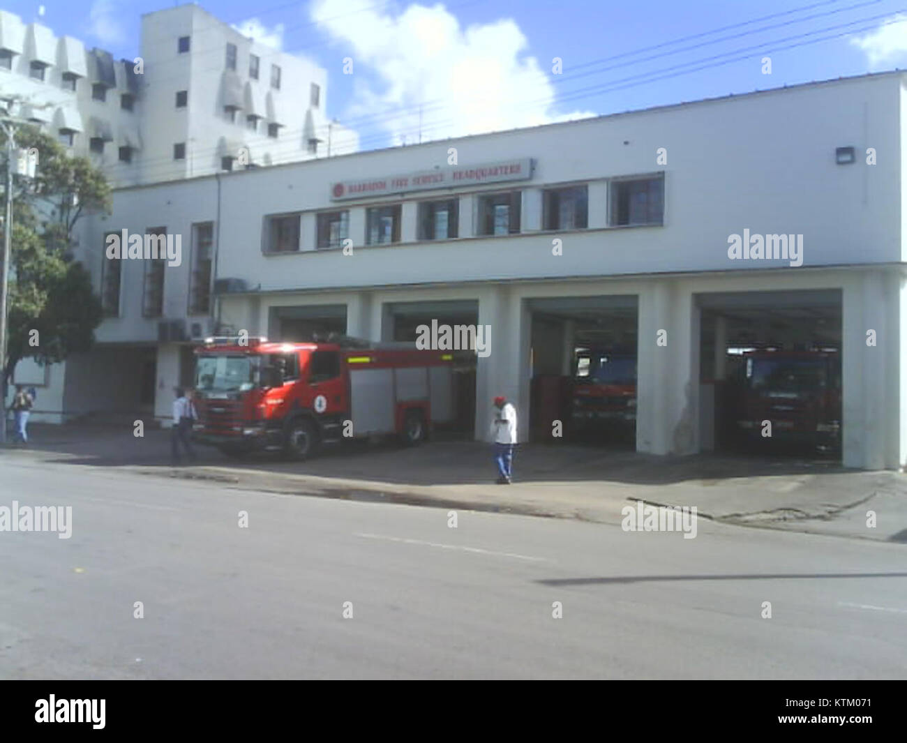 Barbados Fire Service Headquarters 001 Stock Photo Alamy