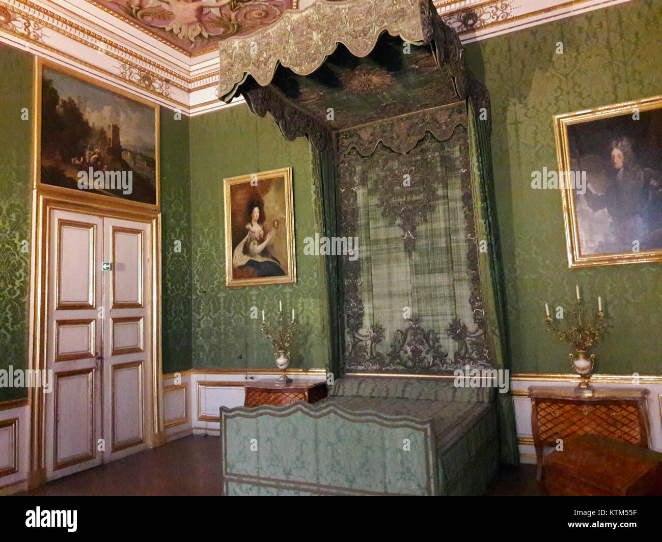 The bedroom of Teresa Kunegunda Sobieska in Nymphenburg Palace reflects ...