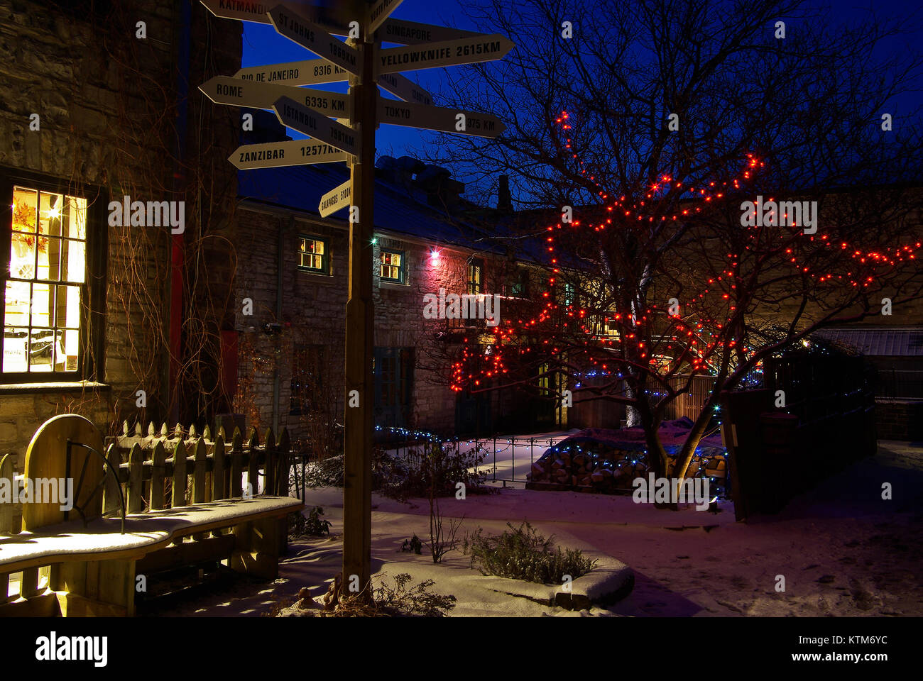 Back Alley Lights Stock Photo