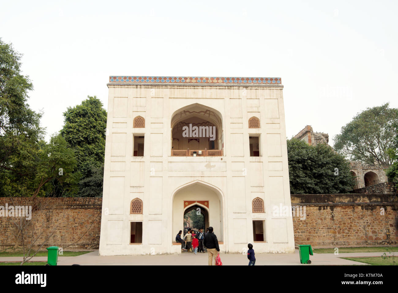 Gateway to Bu Halima's Tomb and Garden near Humayun's Tomb, New Delhi Stock Photo
