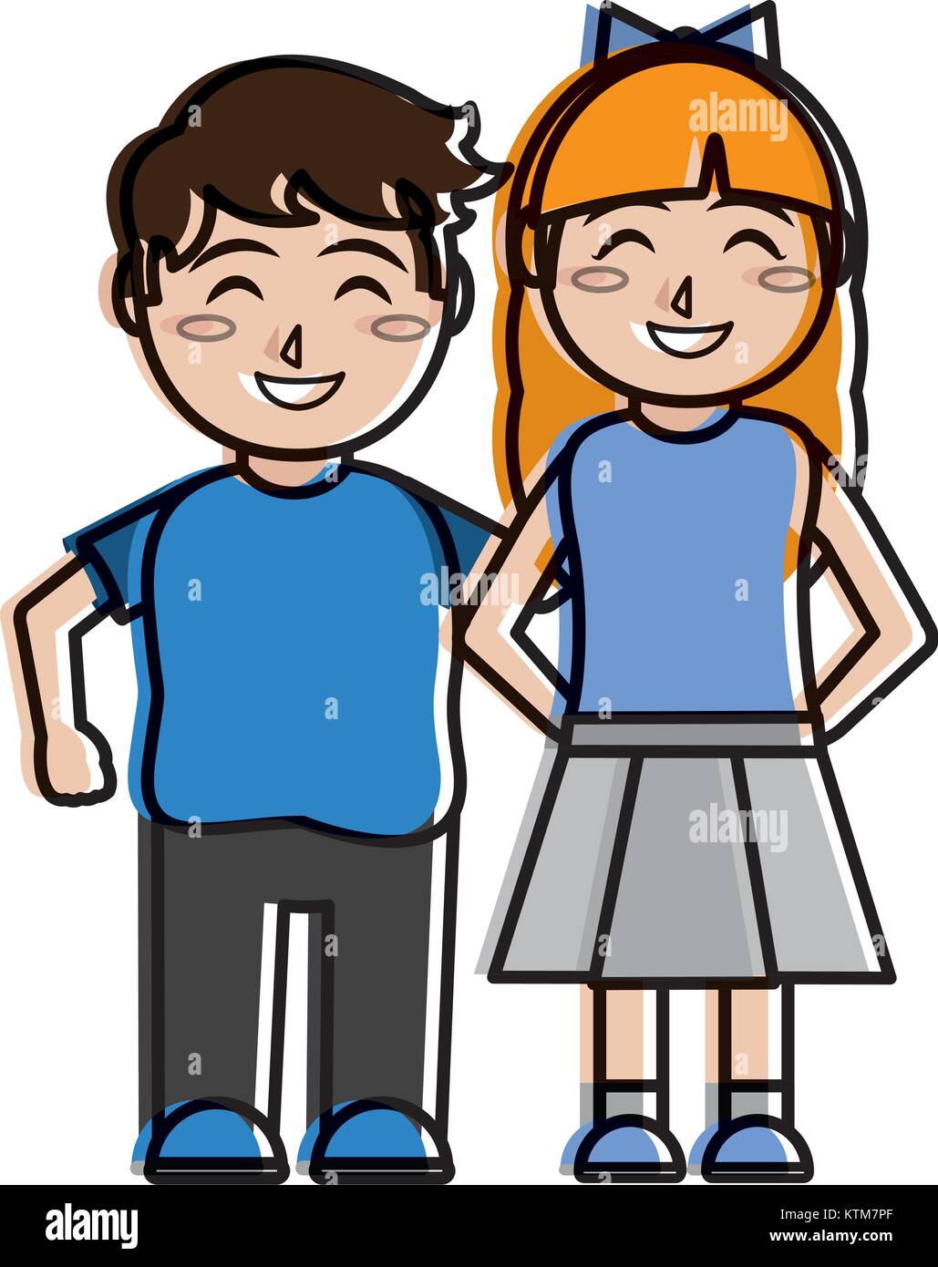 Girl and boy cartoon design Stock Vector Image & Art - Alamy