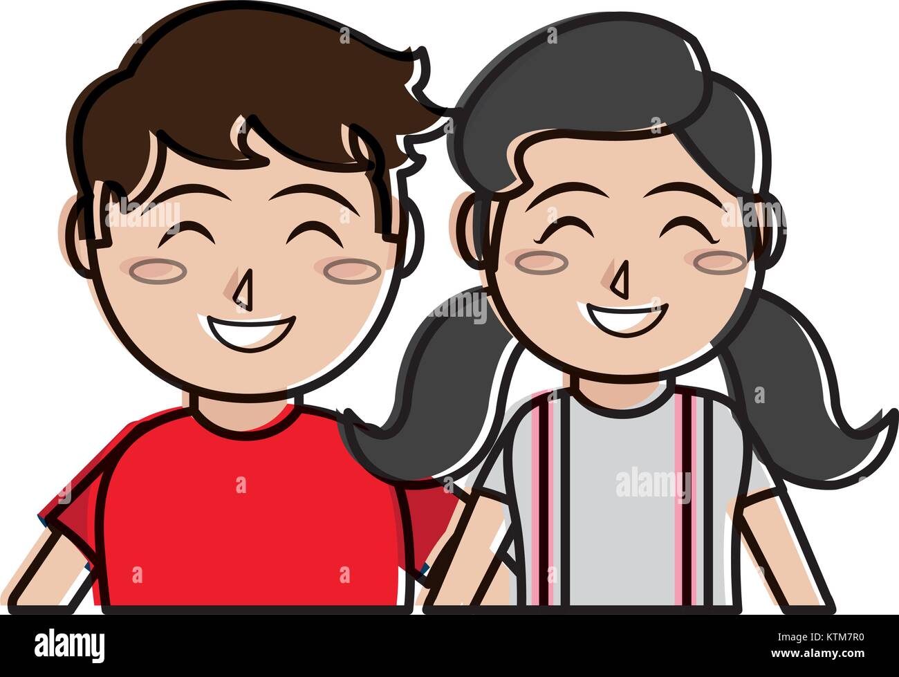 Girl and boy cartoon design Stock Vector Image & Art - Alamy