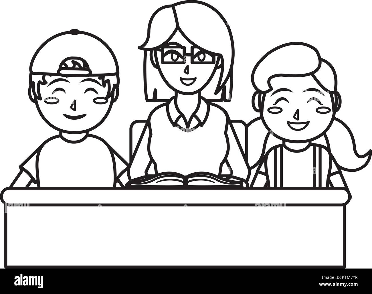 Teacher and kids design Stock Vector Image & Art - Alamy