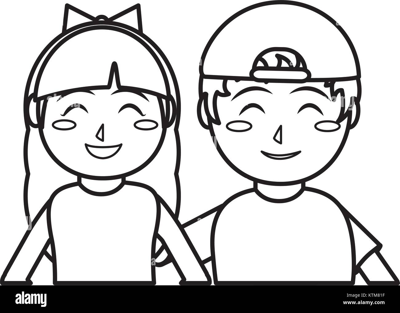Girl and boy cartoon design Stock Vector Image & Art - Alamy