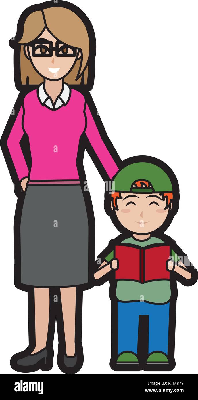 Boy teacher and book design Stock Vector Image & Art - Alamy