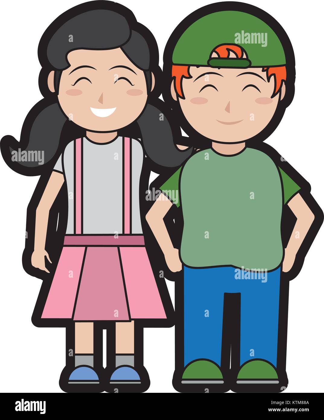 Boy and girl cartoon design Stock Vector Image & Art - Alamy