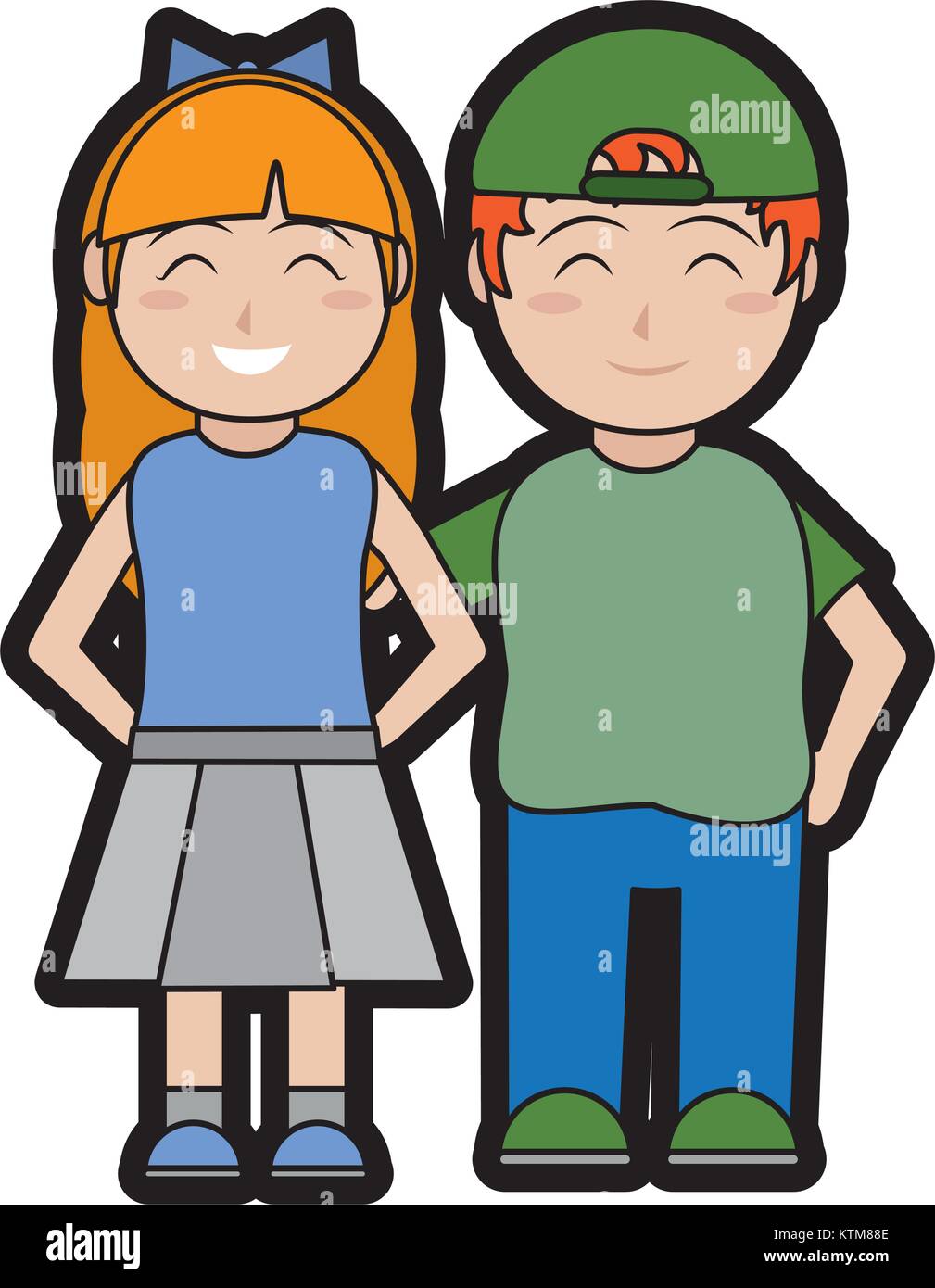 Boy and girl cartoon design Stock Vector Image & Art - Alamy