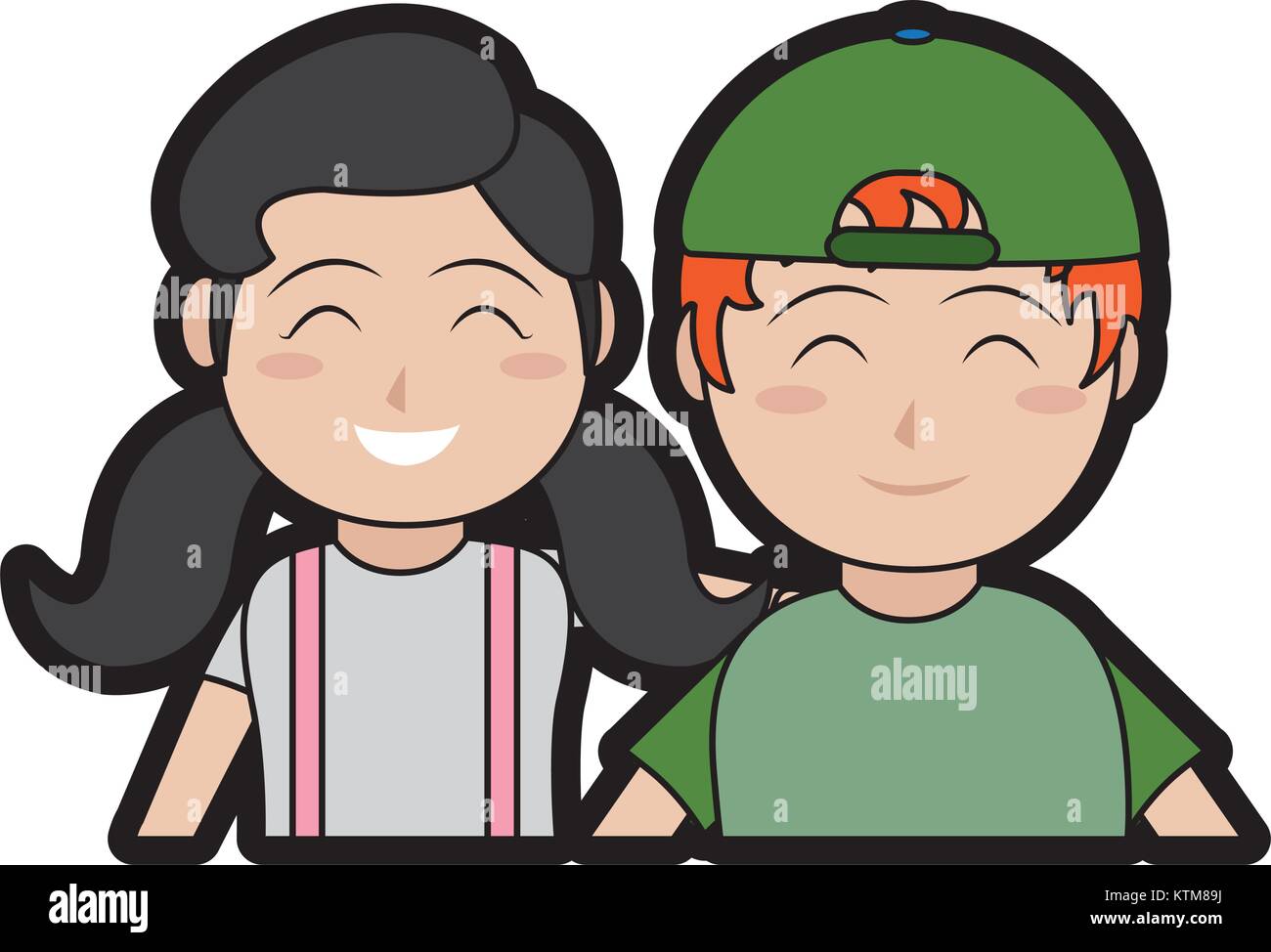 Boy and girl cartoon design Stock Vector Image & Art - Alamy
