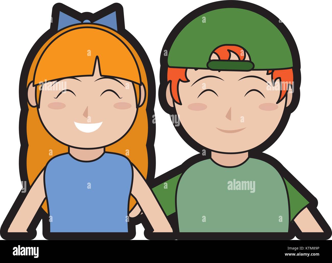 Boy and girl cartoon design Stock Vector Image & Art - Alamy