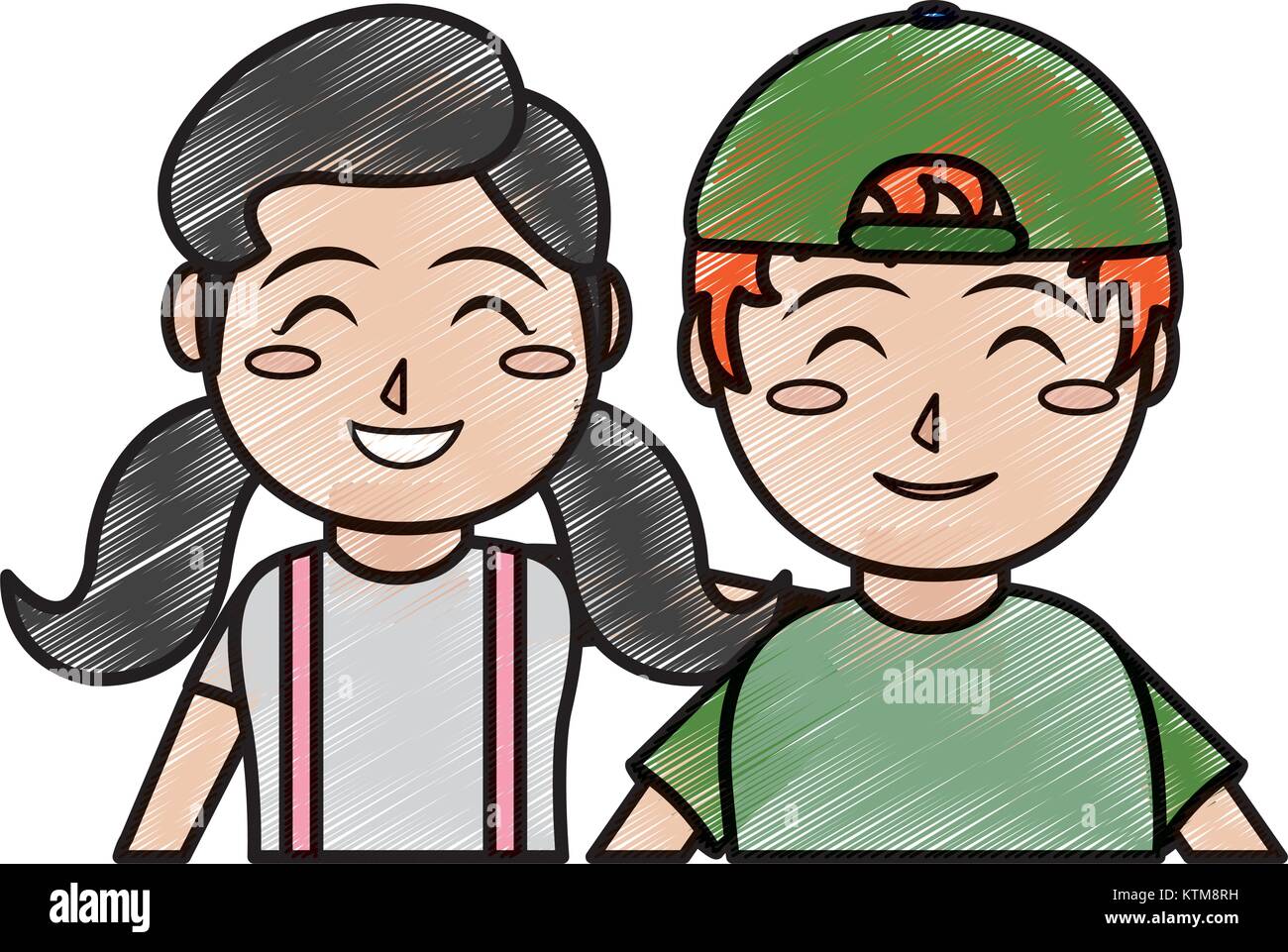 Girl and boy cartoon design Stock Vector Image & Art - Alamy