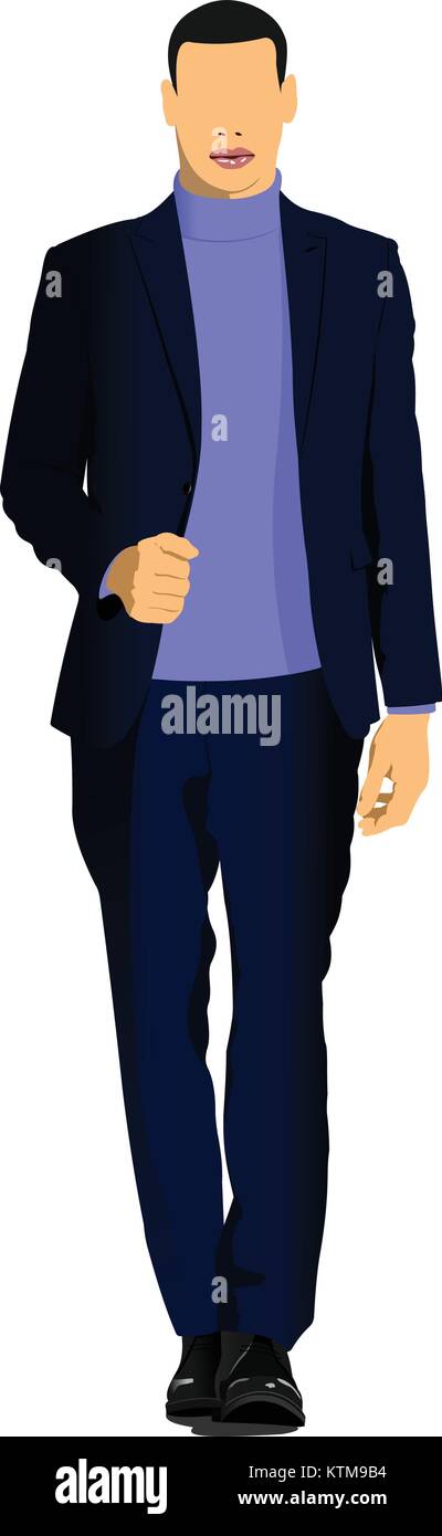 Young handsome man. Vector illustration Stock Vector