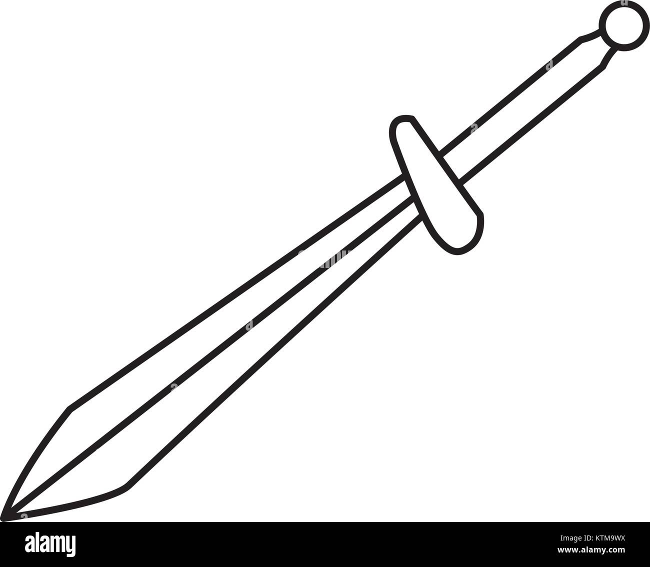 Sword medieval weapon icon vector illustrationgraphic design Stock