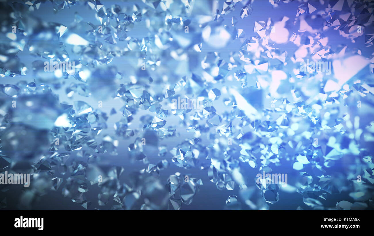 An amazing 3d rendering of a huge heap of multifaceted diamonds shining ...