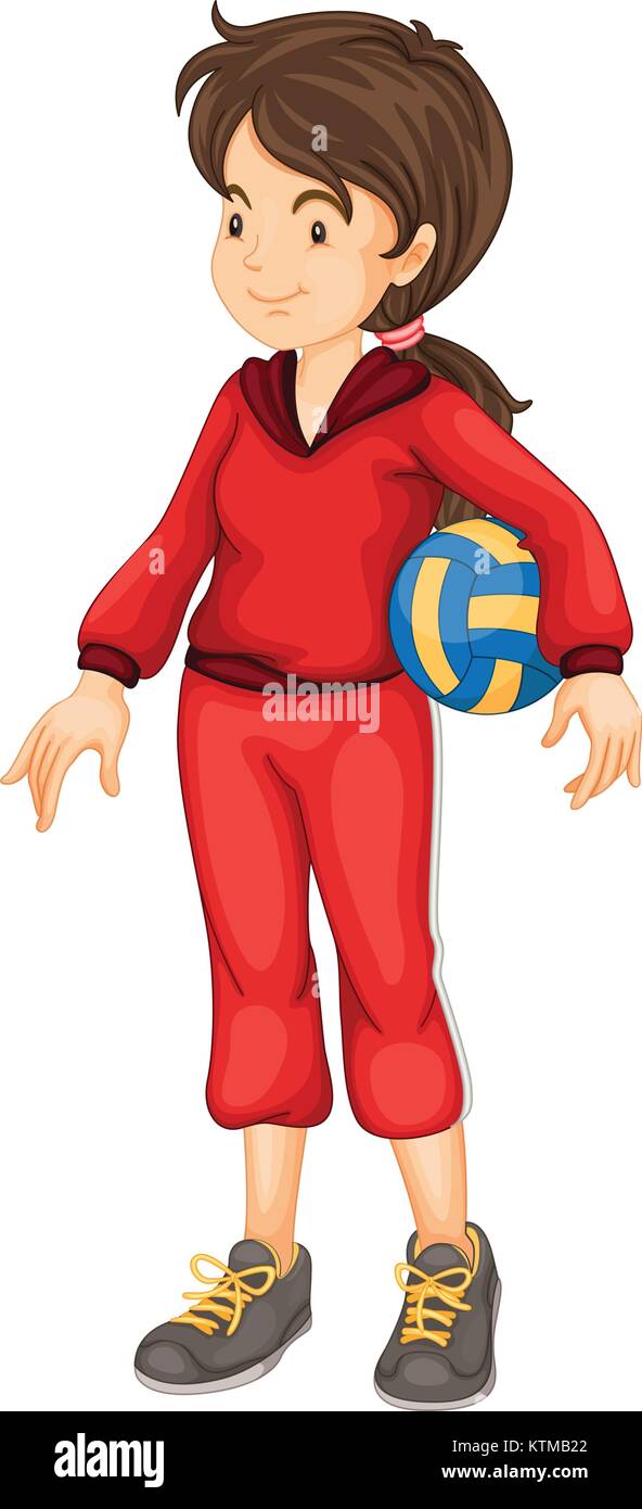 Illustration of a sports girl on white Stock Vector Image & Art - Alamy