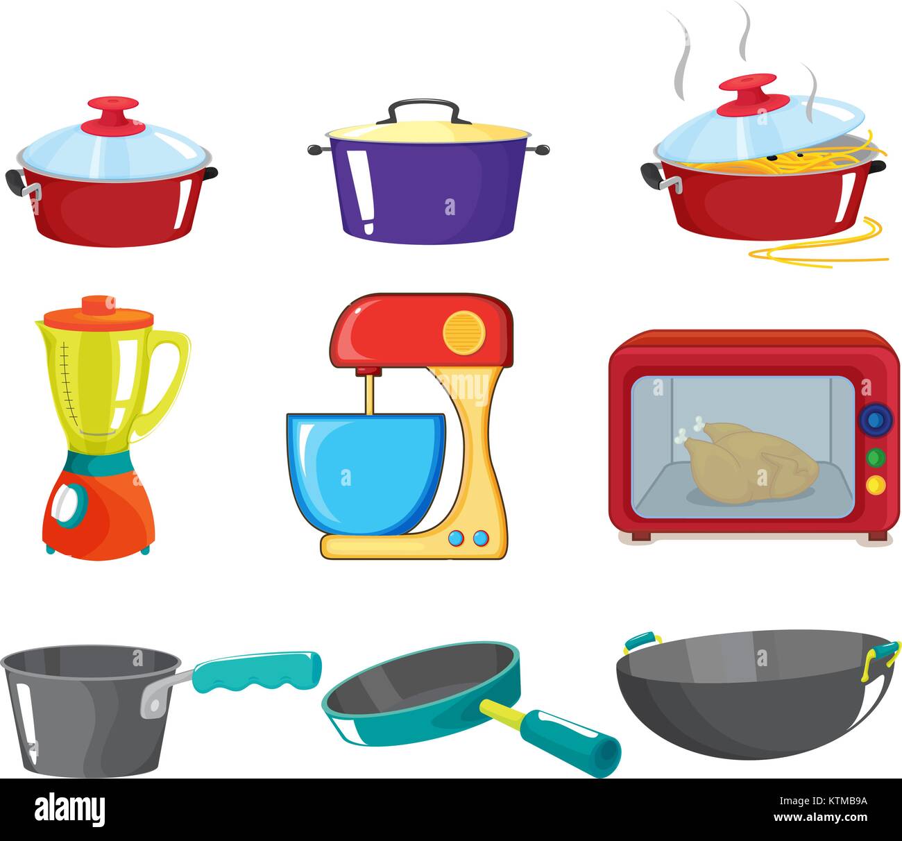 Illustration Of Various Kitchen Appliances KTMB9A 