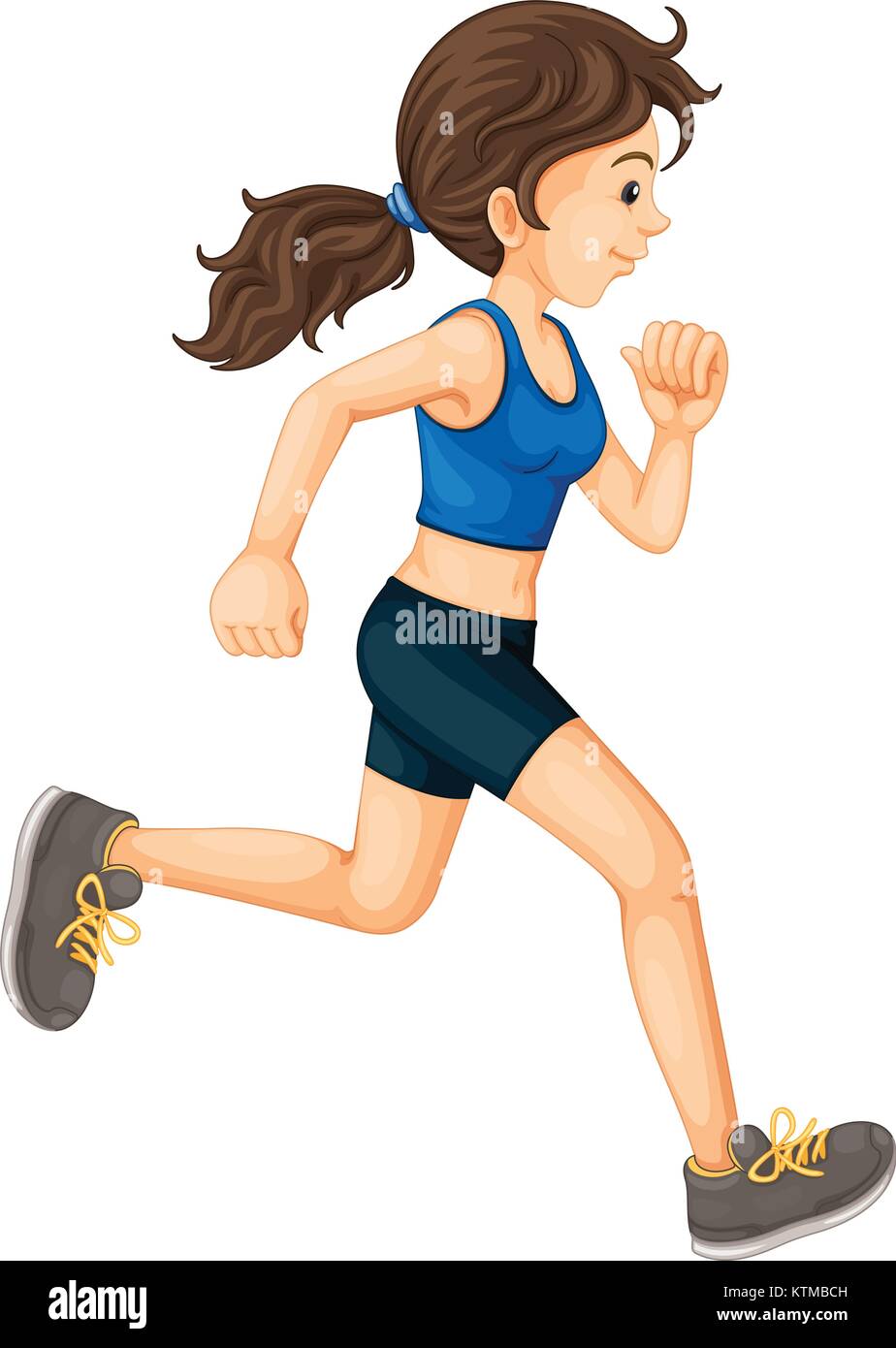 Illustration of a sports girl on white Stock Vector Image & Art - Alamy