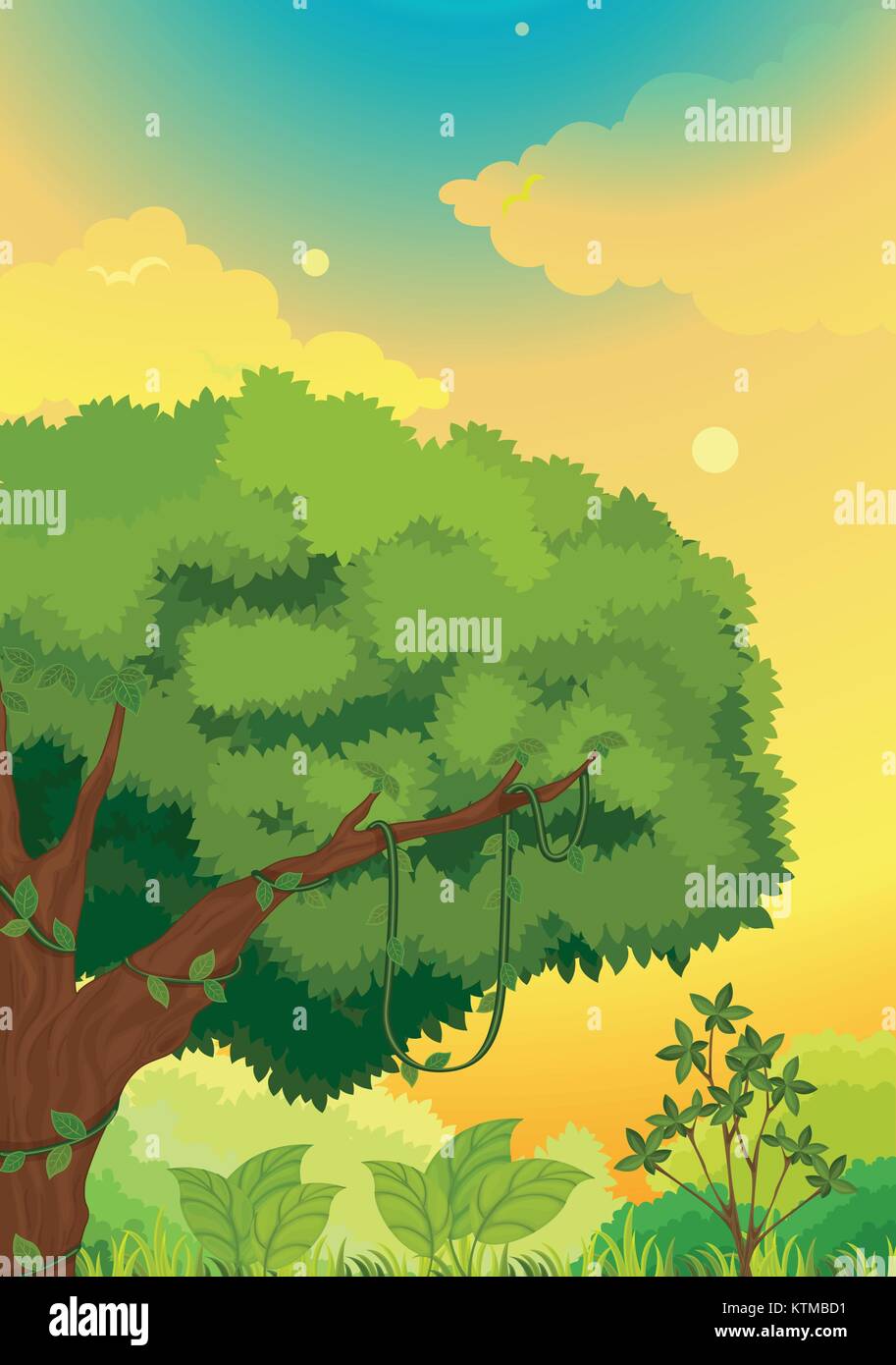 Illustration of a forest background Stock Vector Image & Art - Alamy