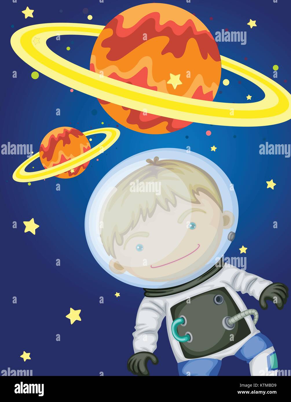 Illustration of Astronaut in space Stock Vector Image & Art - Alamy