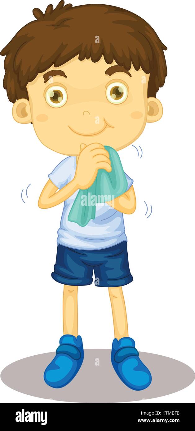 Child illustration on a white background Stock Vector Image & Art - Alamy