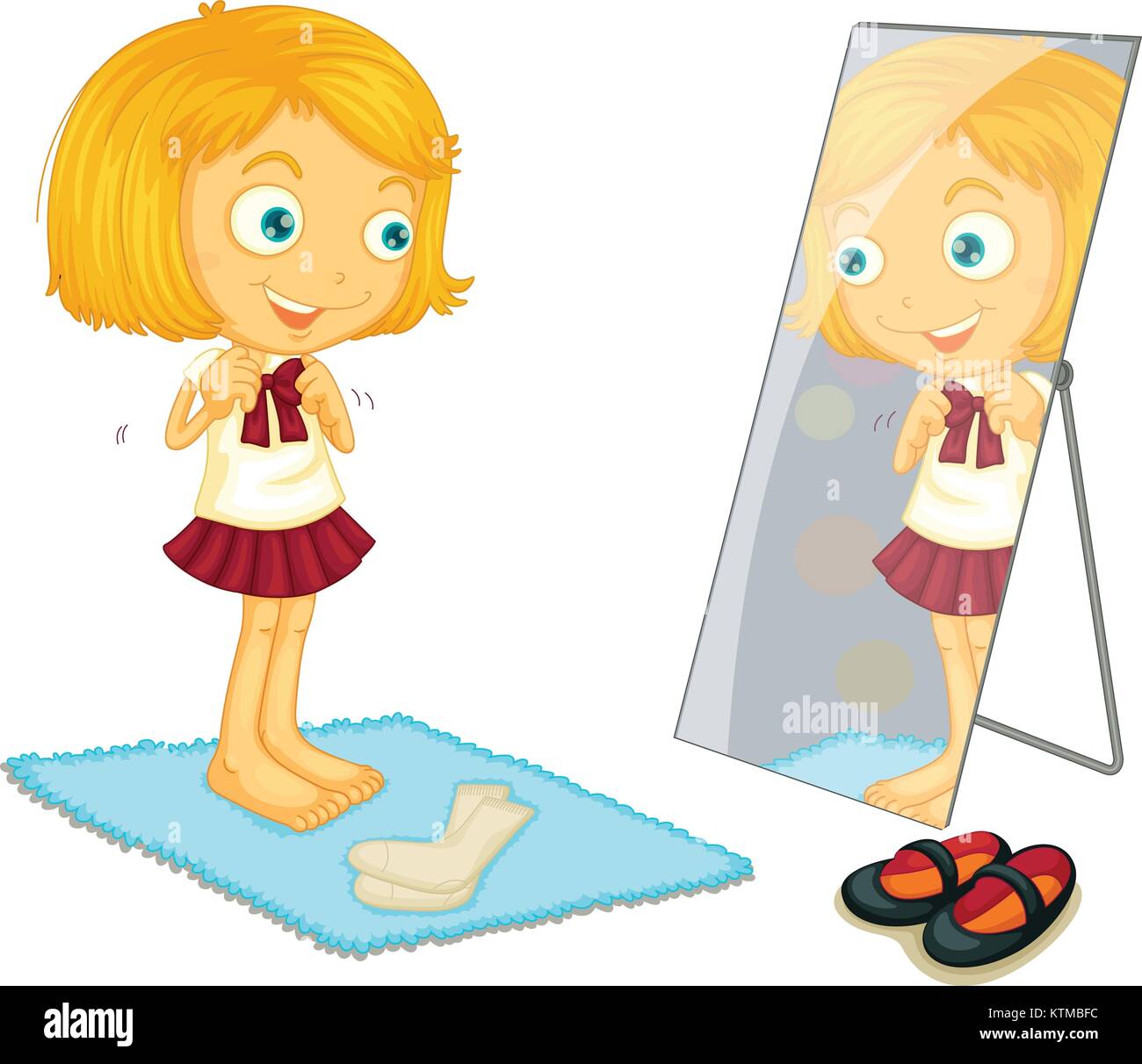Child illustration on a white background Stock Vector Image & Art Alamy