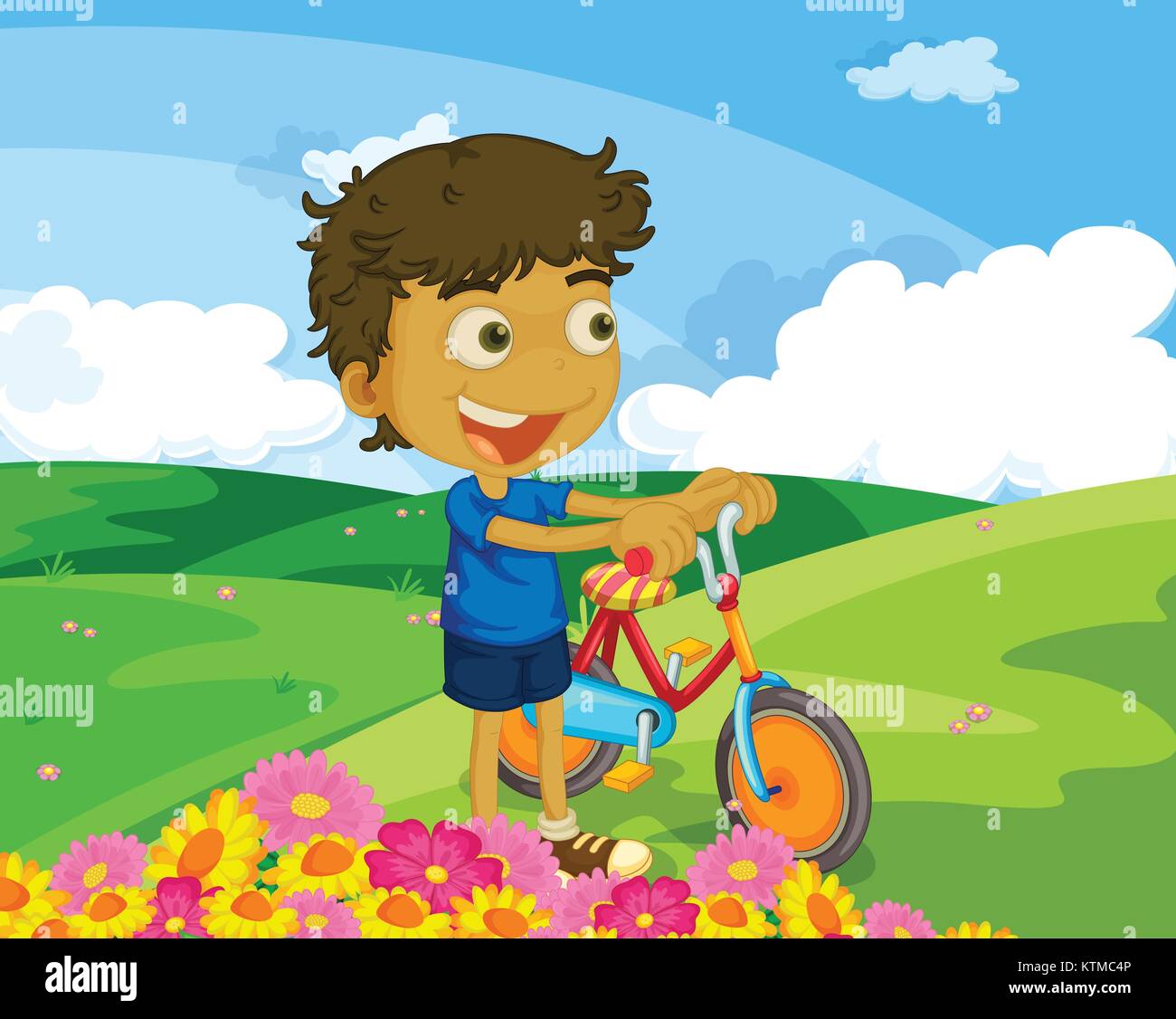 Illustration of kids in the park Stock Vector Image & Art - Alamy