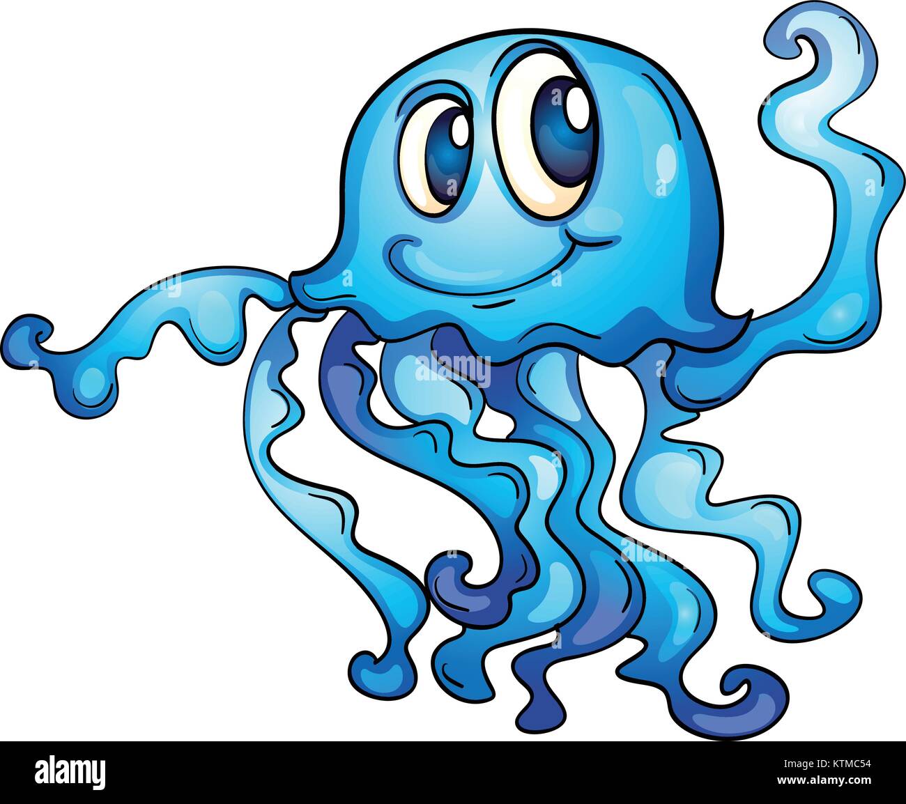 illustration of a simple jellyfish Stock Vector