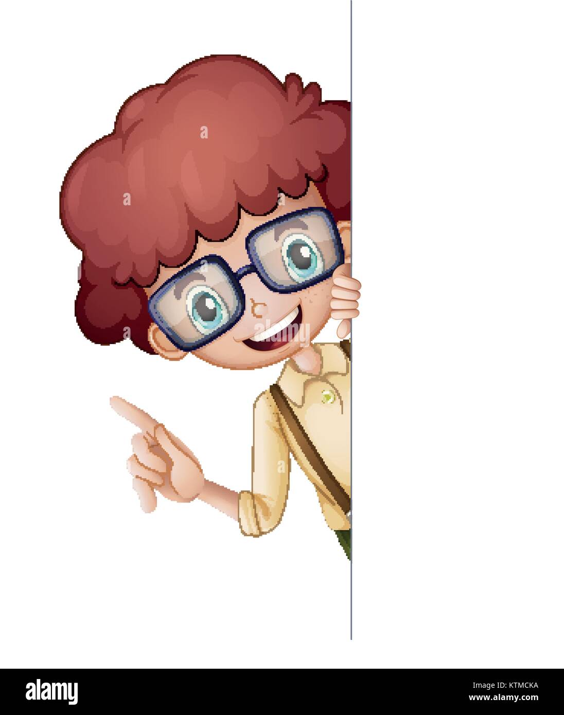 illustration of a boy on a white background Stock Vector Image & Art ...