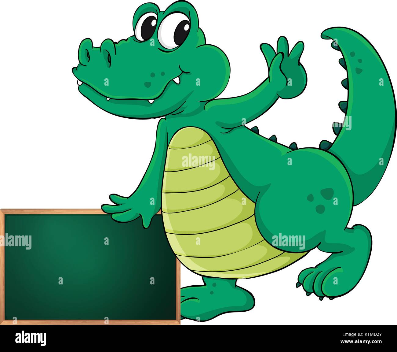 Illustration of a cartoon character holding a blank board Stock Vector ...
