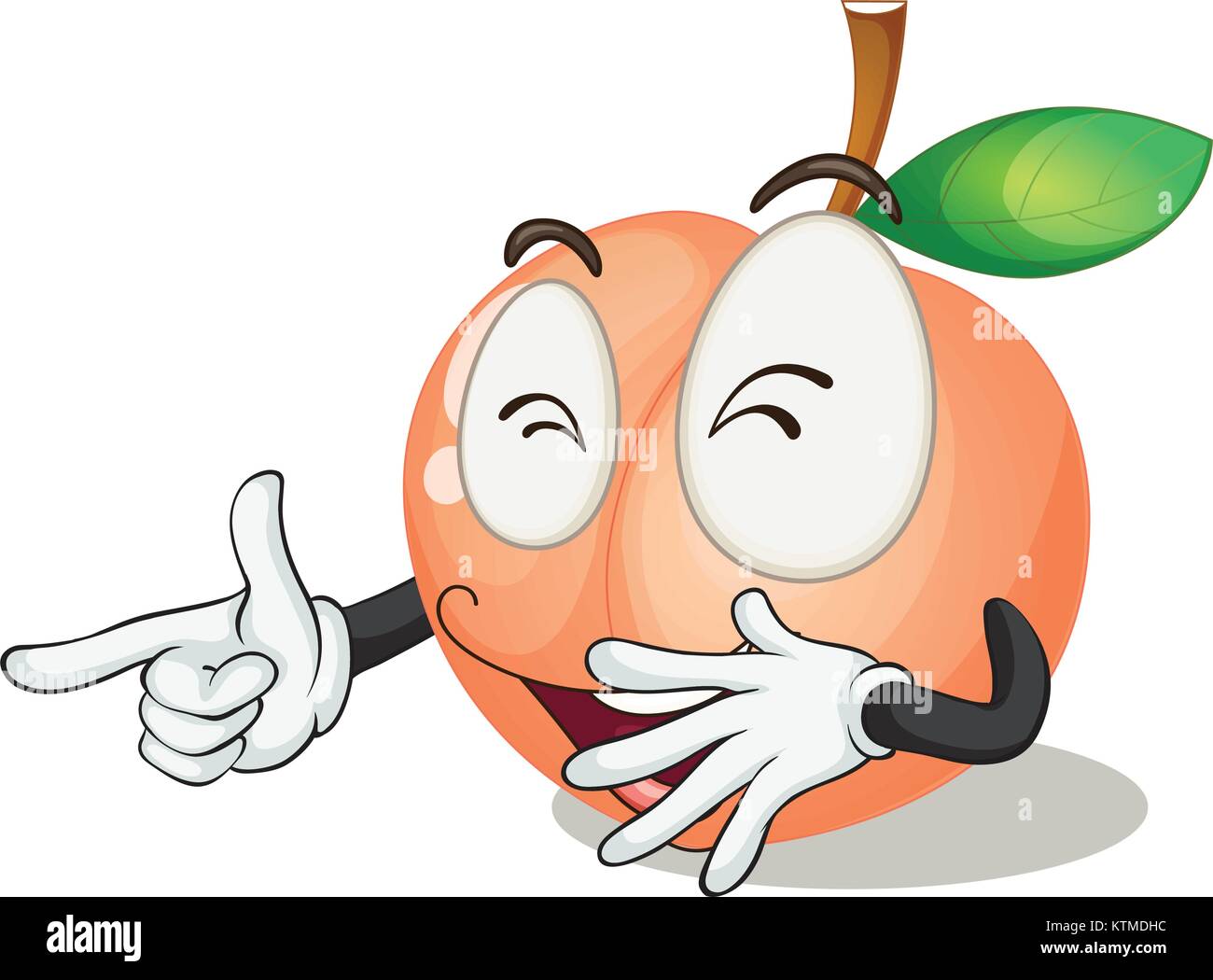 illustration of a orange apple on a white background Stock Vector Image ...