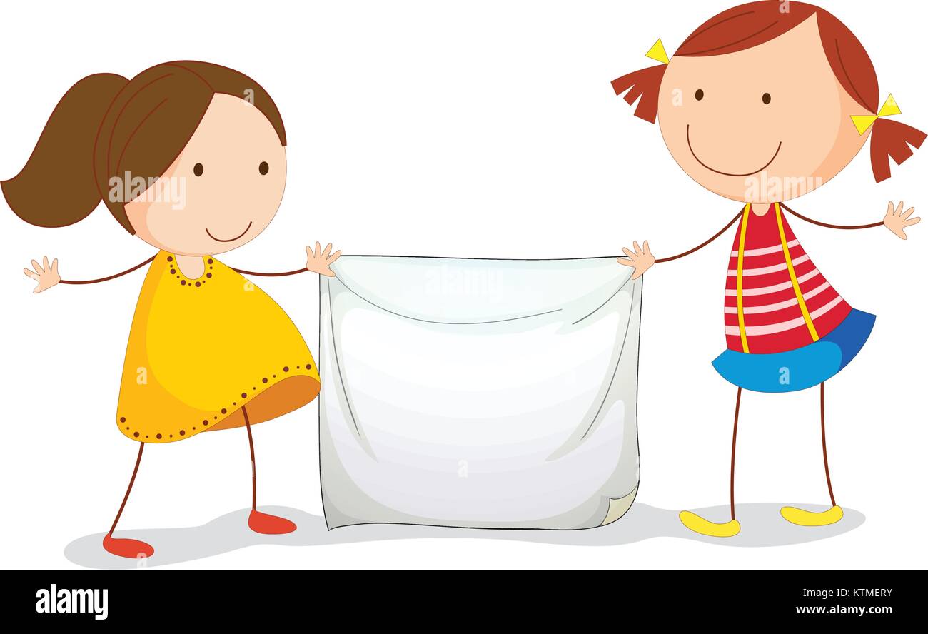 Illustration of kids holding a sign Stock Vector Image & Art - Alamy