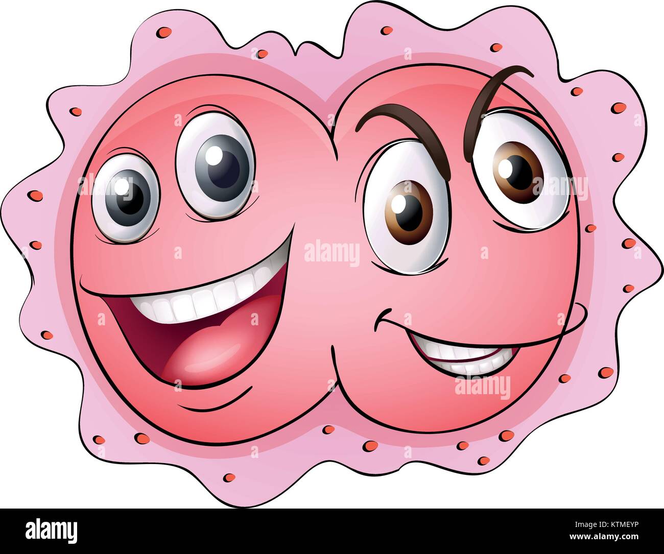 illustration of a monster face on a white background Stock Vector