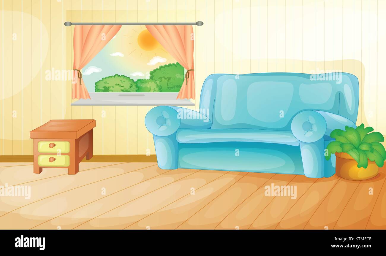 Interior of a house living room Stock Vector Image & Art - Alamy