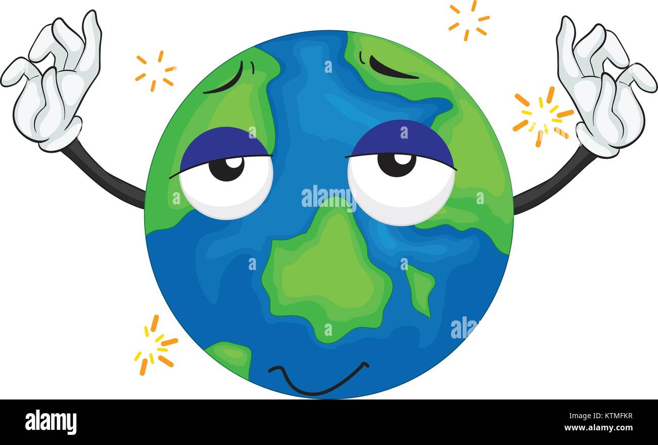 illustration of earth planet on a white background Stock Vector Image ...
