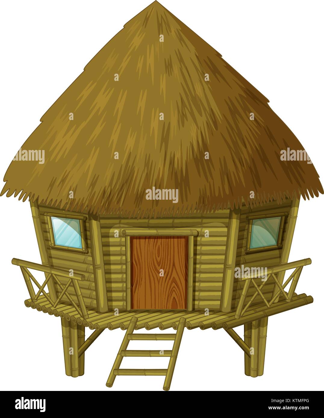 Illustration of a wooden hut Stock Vector Image & Art - Alamy