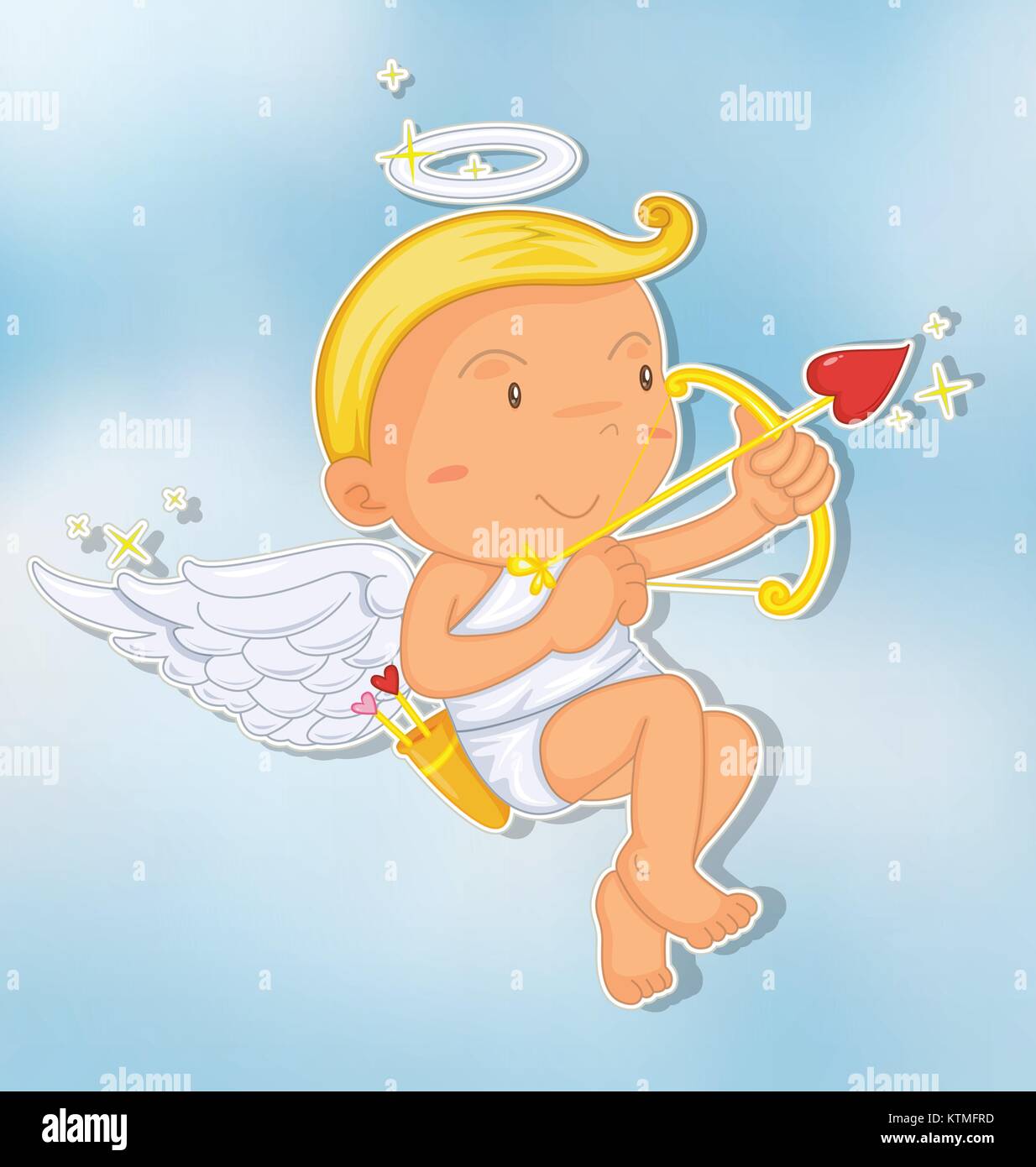 illustration of an angel in a beautiful sky Stock Vector Image & Art ...