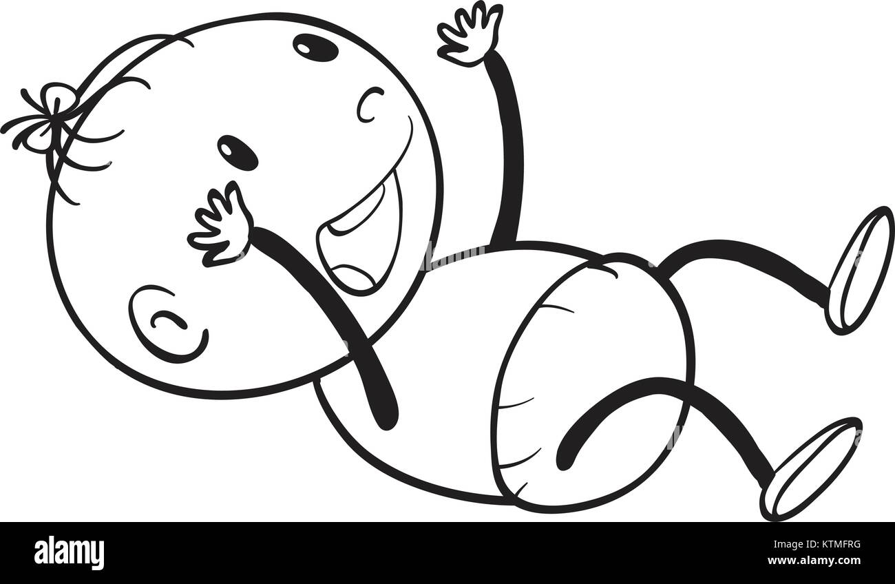 illustration of a baby on a white background Stock Vector Image & Art ...