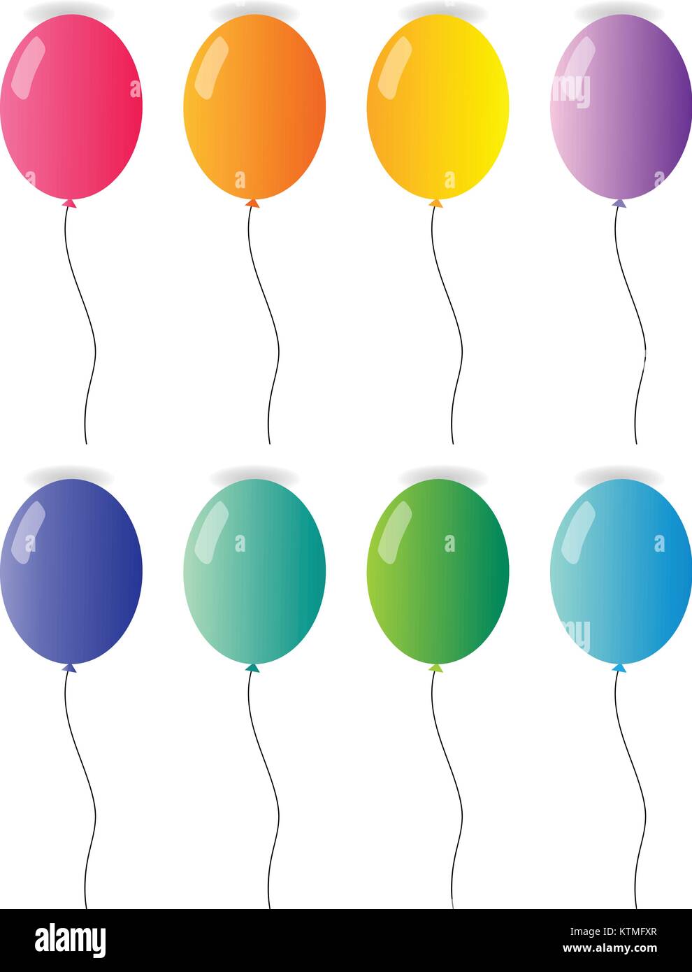 illustration of balloons on a white background Stock Vector Image & Art ...