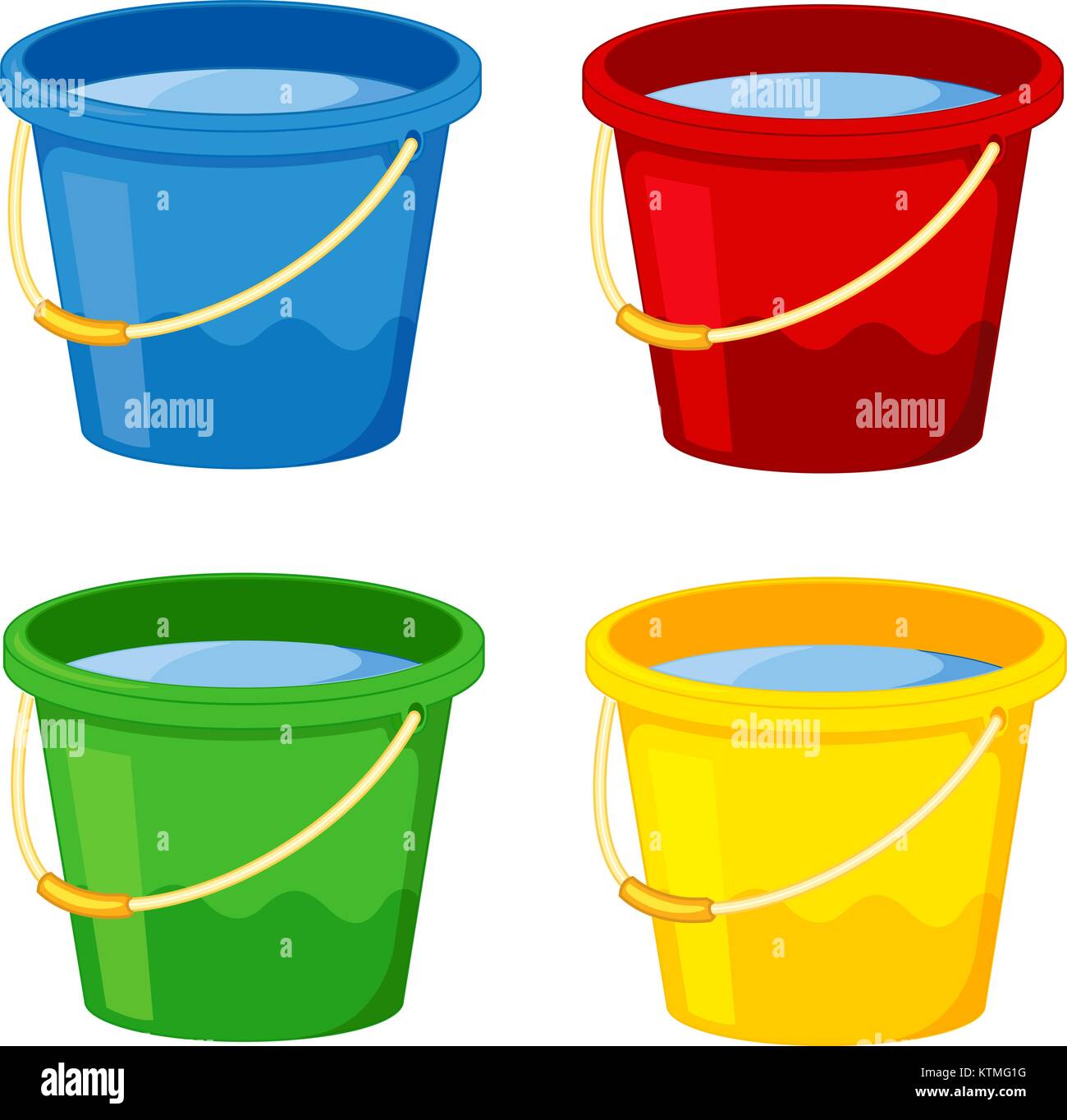 Plastic Bucket Buckets Stock Vector Images Alamy