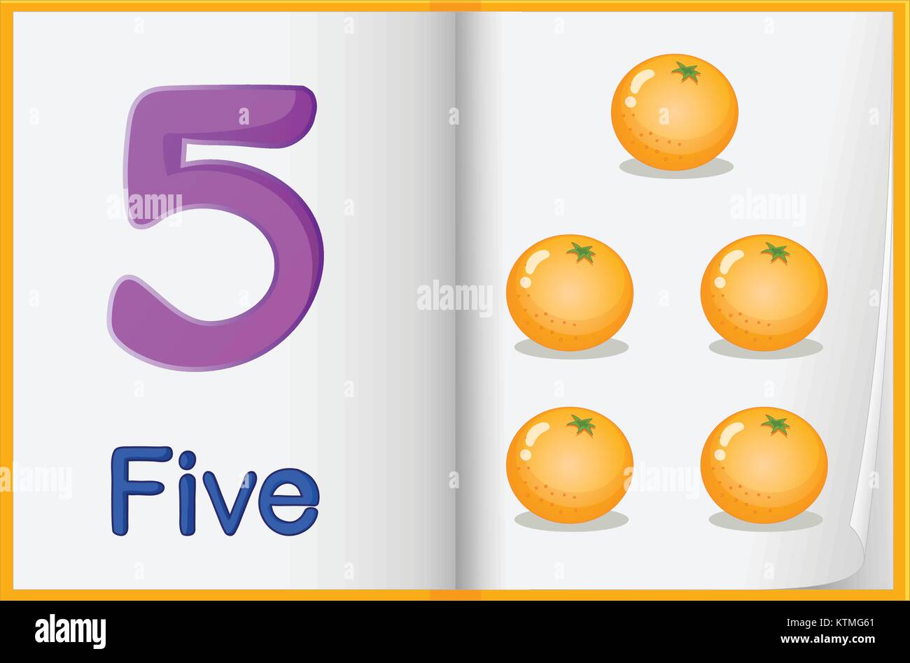 Counting number illustration sheet in book Stock Vector Image & Art - Alamy