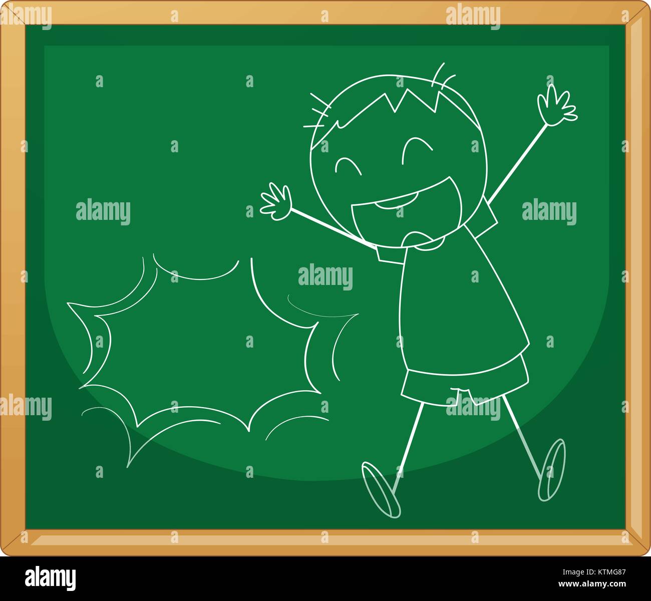 illustration of a green board with sketch Stock Vector Image & Art - Alamy